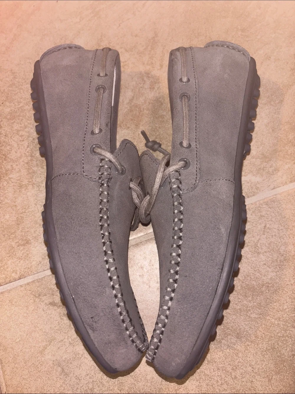 Cole Haan TODS inspired gray Grant deck Boat Slip-On Driving Loafer Shoes
